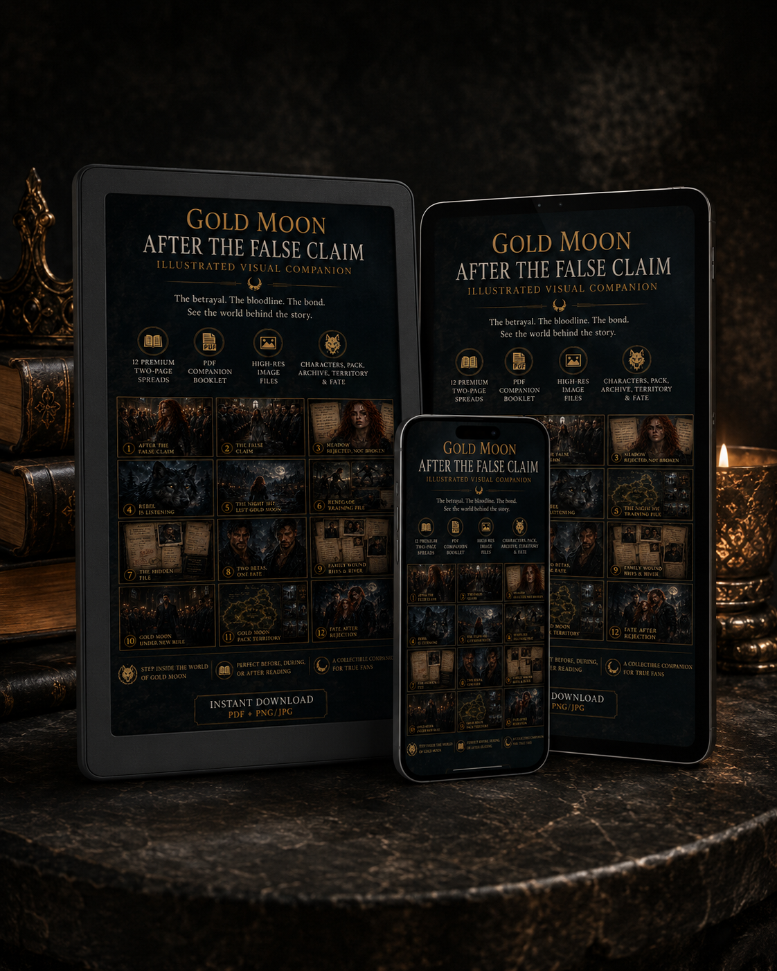Gold Moon: Mated to the Beta Twins — Illustrated Companion