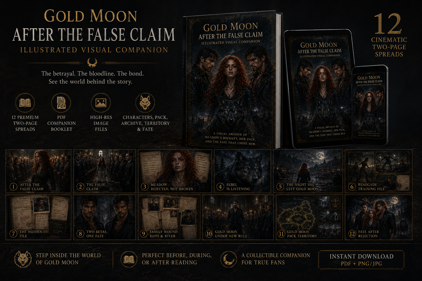Gold Moon: Mated to the Beta Twins — Illustrated Companion