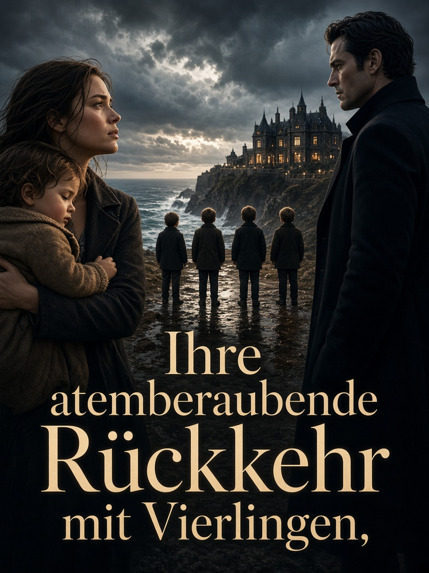 Ihre atemberaubende Rückkehr mit Vierlingen